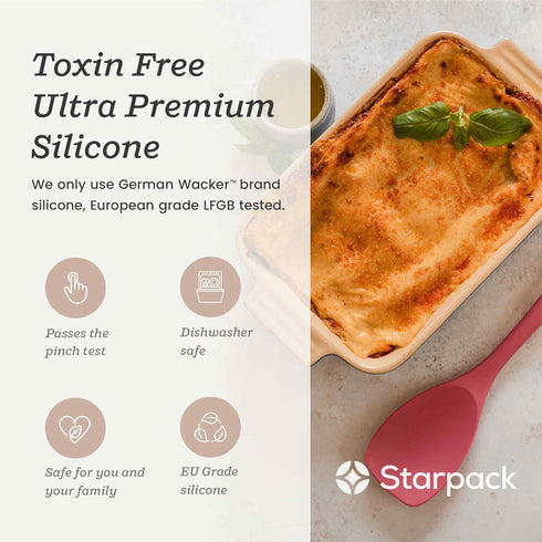 Starpack 'The All Rounder' XL Premium Silicone Spoonula Spatula - Silicone Spatula Spoon Heat Resistant to 600°F - Best Silicone Spoonulas - Rubbe...