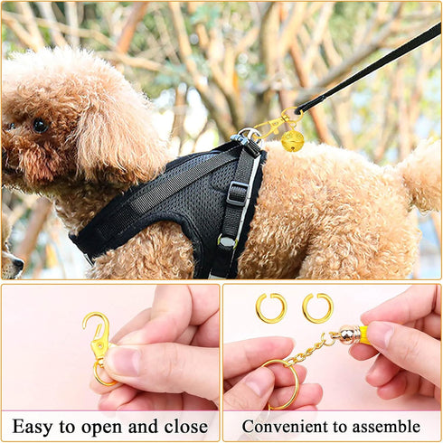 Keychain Rings for Crafts, Selizo 120pcs Gold Keychain Hardware Includes 60pcs Key Chain Hooks and 60pcs Key Rings for Keychains, Acrylic Blanks a...