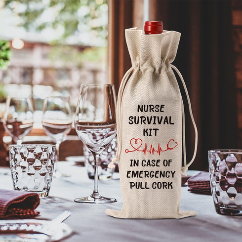 Nurses Gifts for Women Wine Bag, Cool Gifts for Nurses, Nurses Day Wine Bag, Nurses Retirement Appreciation Birthday Graduation Gifts Wine Bottles...