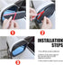 2 PCS Car Carbon Fiber Rear View Mirror Rain Eyebrow, 7.1" x 2.2" PVC Flexible Waterproof Reflective Protective Board, Rainwater Deflector to Main...