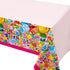 Sweet Candy Lollipop Plastic Tablecloth for Candyland Themed Birthday Party Baby Shower Decoration,Rectangle Disposable Table Cover - 52 x 90 inch...