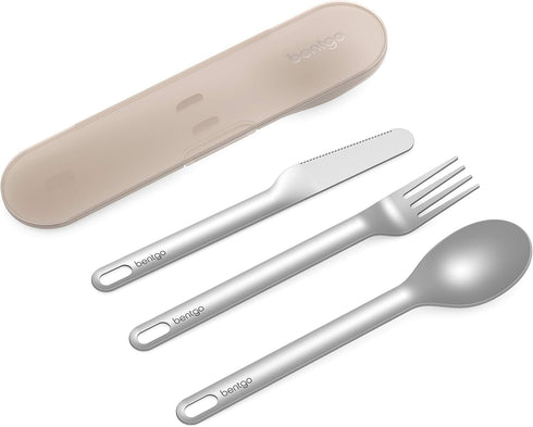 Bentgo® Stainless Travel Utensil Set - Reusable 3-Piece Silverware Set with Carrying Case, High-Grade Premium Steel, BPA-Free Case, Eco-Friendly -...