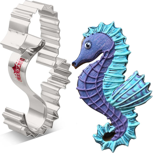 LILIAO Seahorse Cookie Cutter - 2.5 x 4.4 inches - Stainless Steel...