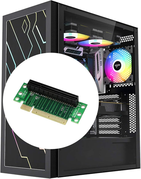 SinLoon PCI- Express 8X Riser Card 90-Degree Adapter Card PCI-E 8X Extender Extension Card for 1U, Small Computer and Server Case(PCIE 8X)...