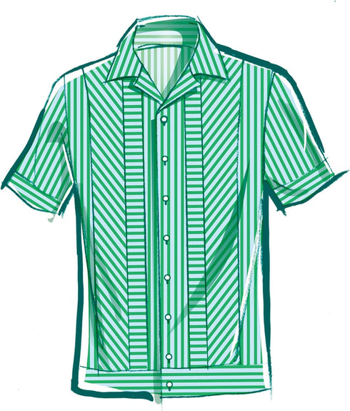 McCall's Men's Fitted Bowling Shirt Sewing Pattern Packet, Design Code M8459, Sizes 44-46-48-50-52, Multicolor...