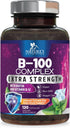 B Complex Vitamins with Vitamin B1 B2 B3 B6 B12 B100 C & Folic Acid - Supplement for Energy, Brain, & Immune Support - Super B Vitamin Complex for...