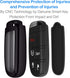 Compatible with Jeep Key Fob Cover with Leather Keychain Soft TPU Protection Key Case for Grand Cherokee Renegade Chrysler 200 300 Dodge RAM Duran...