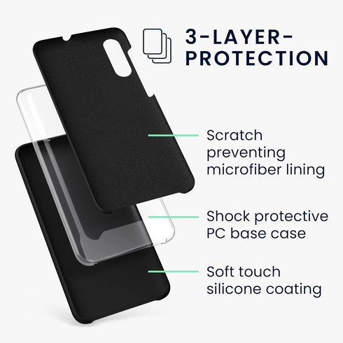 kwmobile Case Compatible with Samsung Galaxy A50 Case - TPU Silicone Phone Cover with Soft Finish - Black...