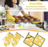 Kitchen Mittens Oven Pot Holders Non Oven Mitts and Potholders Contracted Floral Baking Mitts 4 Pcs (05)...