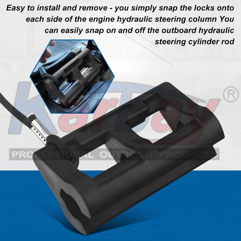 Hydraulic Steering Lock / 4" Outboard Motor Steering Lock, Stabilizers Fit in 4" Gaps, Keeping the Outboard Motor in Position When Towing - Transo...