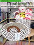 LANGYASHAN Square Storage Baskets Waterproof Canvas Children Laundry Nursery Hamper for Shelves Gift Baskets Toy Organizer Room Decor (Geometric)...