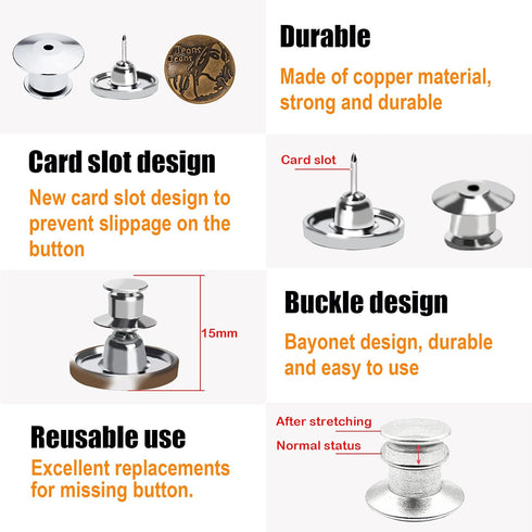 EuTengHao Jeans Button Pins 20 Styles,Adjustable Jeans Buttons,Metal Sweing Buttons for Jeans Pants Jackets,No Sew Detachable Replacement Button I...