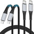 3FT USB C to Lightning Cable, 2-Pack USB Type C iPhone Charger Cable PD Fast Charging ?Apple MFi Certified? Braided USBC to Lightning Cable for iP...