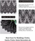 ShinyBeauty Lace Tablecloth Rectangle 60''x120'' Black Lace Party Tablecloth Rustic Floral Lace Table Cloth Vintage Lace Overlays Tea Party Tablec...