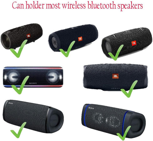 Hermitshell Portable Bluetooth Speaker Mount for Golf Cart Accessories Railing Bike - Adjustable Strap for JBL Charge 3,4/JBL Xtreme1,2/Sony XB33,...