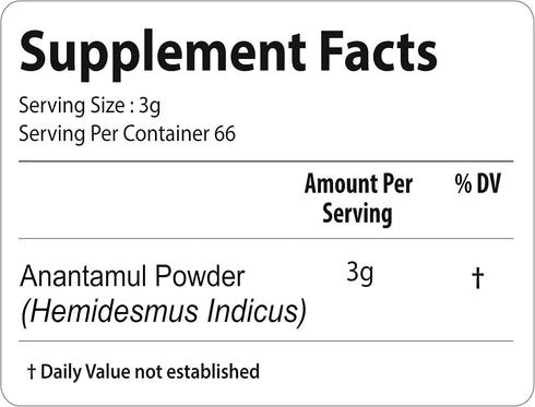 bixa BOTANICAL Sarsaparilla Root Powder | HEMIDESMUS INDICUS | Anantmool | 200 Grams / 7 OZ | Ayurvedic Herbal Supplement | Gluten Free, Non-GMO, ...