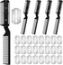 5 Pieces Razor Comb for Dogs Hair Grooming Trimmer Comb for Pet Razor Comb with 25 Extra Blades Manual Dog Hair Trimmer Comb Double Edge Razor for...