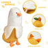 PEACH CAT Banana Duck Plush Toy Cute Plushie Hugging Plush Pillow Duck Stuffed Animal for Girls and Boys White 19.7"...