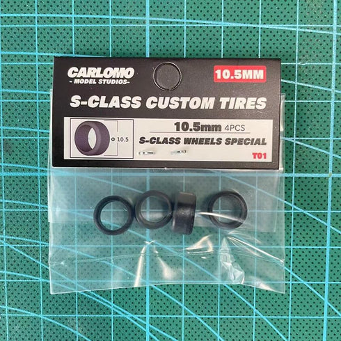 Carlomo 1/64 Scale Mini Replaceable Rubber Tires Cover (Slicks) with Water Pastes S-Class Detail Up Kits for Professional Modified Diecast Model C...