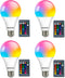 Bestview RGB LED Light Bulb, Color Changing Light Bulbs with Remote Control, RGBW Warm White 5W E27 Screw Base,Mood Flood E26 Light Bulb-16 Color ...