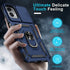 for Motorola Moto G 5G 2024 Case Built in Slide Camera Lens Cover+Screen Protector+Finger Ring Holder Kickstand,Heavy Duty Shockproof Full Body Pr...