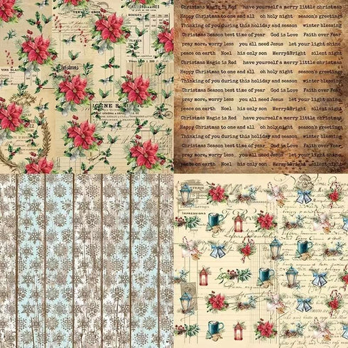 Merry Christmas Theme Dot Scrapbook, DIY Album Scrapbook Paper, Winter Holiday Greeting Card Making Background Paper Craft Supplies Painting Decor...