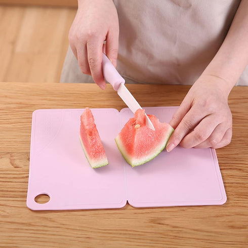 Small Cutting Board, Kitchen Cutting Board Folding Cutting Board Cutting Boards for Kitchen Plastic Cutting Board Pink Fruit Cutting Board Mini Cu...