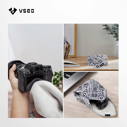 VSGO Camera Protective Wrap,Anti-scratch Lens Camera Wrap,Flexible DSLR Wrapping Cloth,Magic Self-Adhesive Cloth for DSLR/Camera & Lens/Phone/Acce...