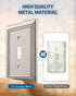 DEWENWILS Single Toggle Wall Plates, Satin Nickel Metal Outlet Covers, 4.92" x 3.14" Switch Plate Cover, Light Switch Cover Plates for Home Decor,...