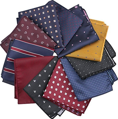 driew 11 Pcs Men Suit Pocket Square Handkerchiefs with Assorted Pattern...