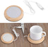 USB Wood Grain Cup Warmer with USB Cable Electric Cup Drink Plate Tea Mat Coffee Warmer Pad for Home Use(Wood Grain Gloss)...