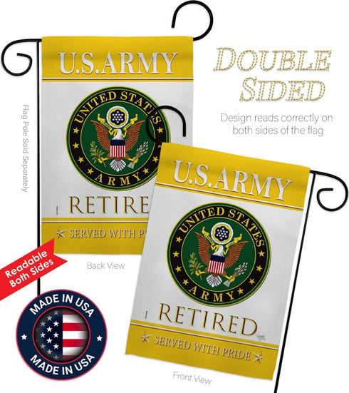 Breeze Decor US Army Garden Flag Armed Forces Rangers United State American Military Veteran Retire Official House Decoration Banner Small Yard Gi...