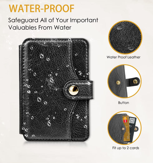 M-Plateau Phone Wallet Stick on, 3M Adhesive Slim Credit Card Holder for Cell Phone and Phone Case Phone Card Holder Compatible with Most Smartpho...