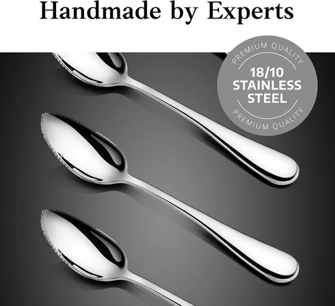 Artaste Rain 18/10 Stainless Steel (Silver (Set of 6), Grapefruit Spoon (6.35-Inch))...