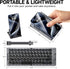 Foldable Bluetooth Keyboard with Stand Holder, Portable Wireless Phone Keyboard, Rechargeable Full Size Ultra Slim Travel Keyboard for iOS, Androi...
