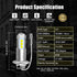 H3 LED Fog Light Bulbs 6000K Xenon White, Extremely Bright 3030 Chips H3 LED Bulbs with Projector for Car Fog Lights, Daytime Running Lights DRL(P...