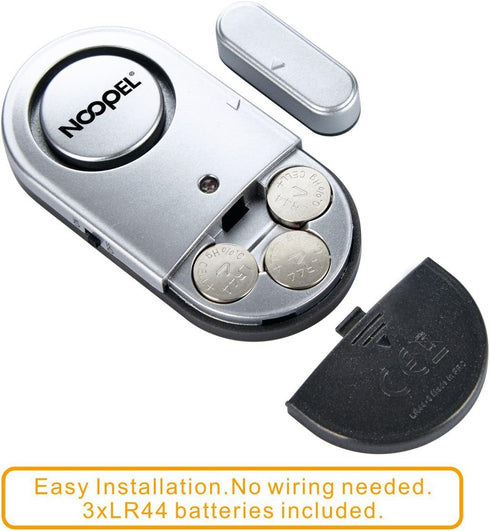 Door Window Alarm 2 Pack Noopel Home Security Sensor Burglar Anti-Theft 120DB Alarm with Batteries Included - DIY Easy to Install (2)...