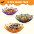 JOYIN 3 Pcs Large Halloween Spider Web Plastic Baskets Bowls, Trick or Treat Halloween Basket Candy Bowl Dish, Haunted House Classroom Halloween P...