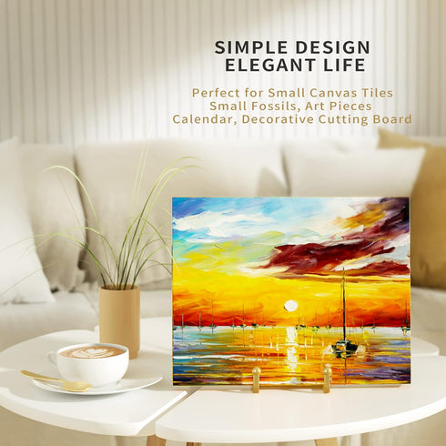 Plate Stands for Display - 4.5 Inch Metal Square Wire Plate Holder Display Stand + Picture Frame Stand Holder Easel for Book, Decorative Plate, Pl...