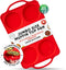 Silicone Muffin Top Pans for Baking - 4 Inch Jumbo Size Egg Baking Pan - Silicone Whoopie Pie Baking Pans - RED...