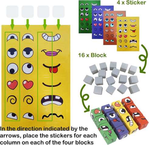 Face Changing Magic Cube Game,Face Blocks Game,Face Change Cube Game,Expressions Matching Block,Puzzles Building Cubes Toy,Educational Puzzles Toy...