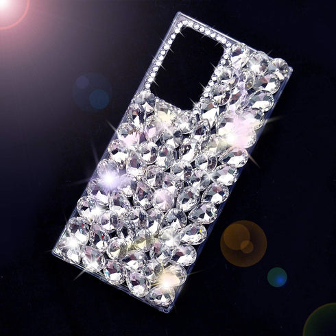 Bonitec for Samsung Galaxy Note 20 Ultra 5G Case 3D Glitter Sparkle Bling Case Luxury Shiny Crystal Rhinestone Diamond Bumper Clear Gems Protectiv...