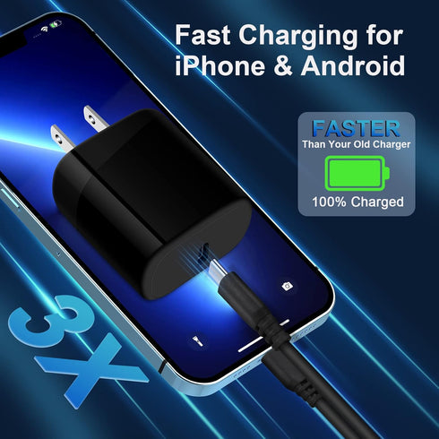 Type C Charger, 20W Super Fast Charger for Samsung Galaxy S24 S23 S22 Ultra A15 A14 5G A54 A13 A23 A03s A53 S21 FE S20,Z Fold 5,Z Flip 5,USB C Cha...