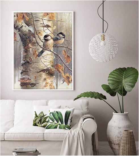 LVIITIS DIY 5D Diamond Painting Arts Sparrow Bird Kits for Adults Full Round Drill, Paintings Embroidery Pictures Craft for Home Wall Decor?5D Pai...