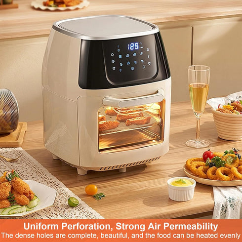 Numola 100 Pcs Air Fryer Liners Disposable Parchment Paper, 9 Inch Perforated Airfryer Sheets for Baking, Square Unbleached Non-Stick Steamer Line...