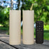 iZAN 2 Pack Flameless Battery Operated LED Pillar Candles with Remote Outdoor Waterproof Flickering Decorative Lights for Halloween Christmas Home...