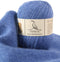 TEHETE 100% Merino Wool Yarn for Knitting 3-Ply Luxury Warm Soft Lightweight Crochet Yarn (Star Blue)...