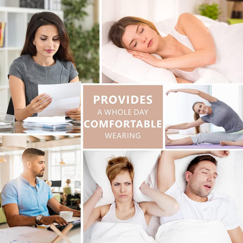 Hearprotek Sleep Earbuds, 2 Pairs Soft Comfortable in-Ear Earphones with mic-Low Profile Noise Reduction Headphones for Sleeping on Side, snoring,...