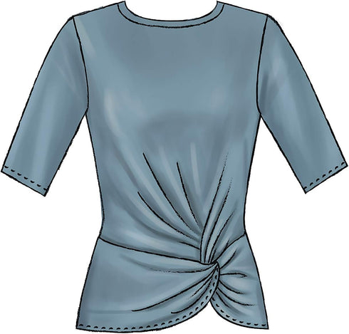 McCall Pattern Company McCall's Women's Twist Front Shirt Sewing Patterns, Sizes 16-26, various, White...