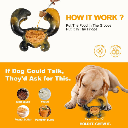 Dog Toys for Aggressive chewers, Durable Dog Toys for Large Medium Breed, Tough Dog Chew Toys for Boredom, Dog Teething Toys, Nylon Bone Toys with...